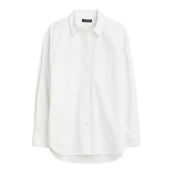 J.CREW Tops - J Crew Womens Etienne Oversized Fit Long Sleeve Top~Size 2X~White Oxford NWT